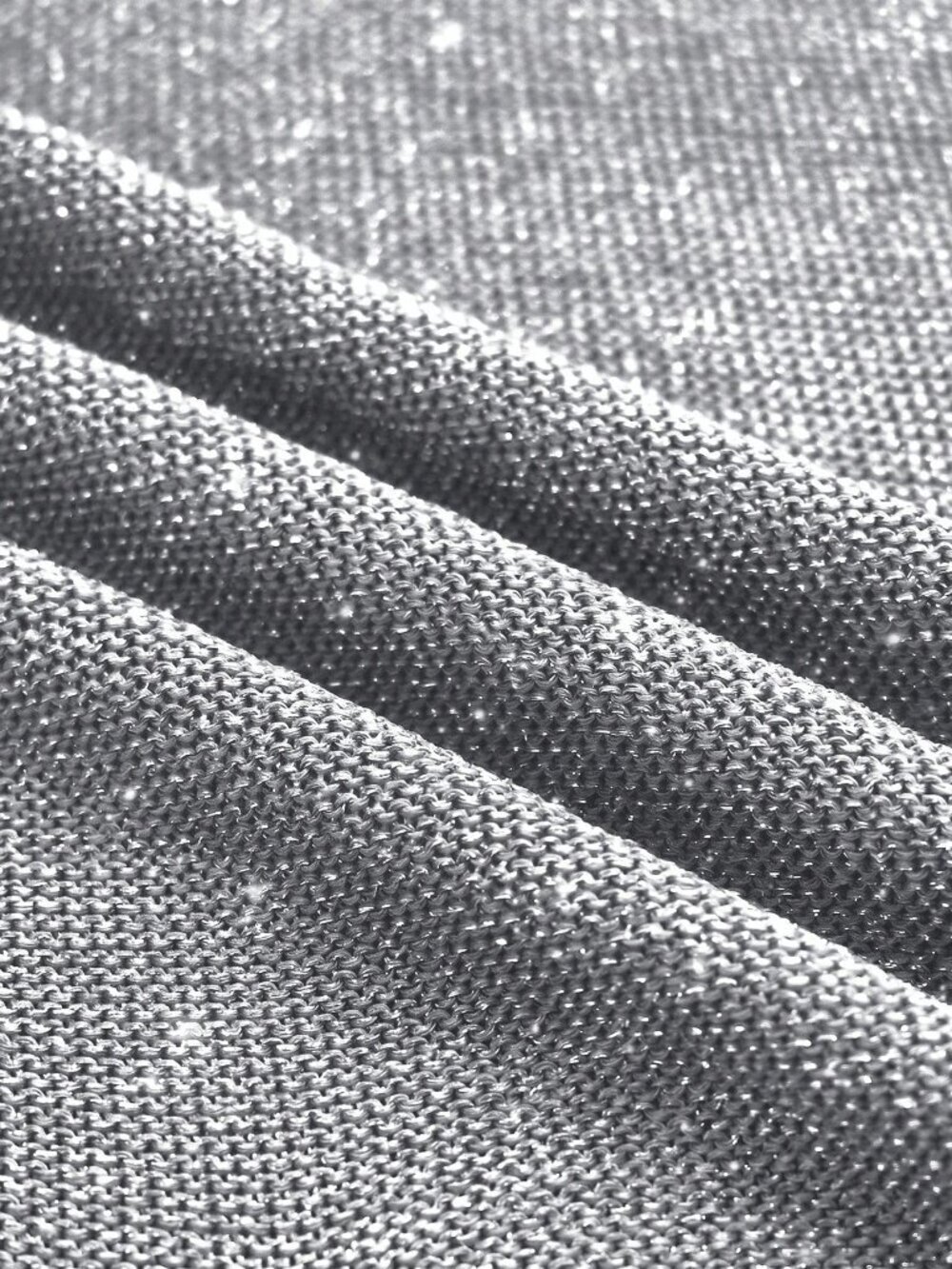 Grey Casual Women's Sleeveless Metallic Knit Tank Top - Picture 4 of 4